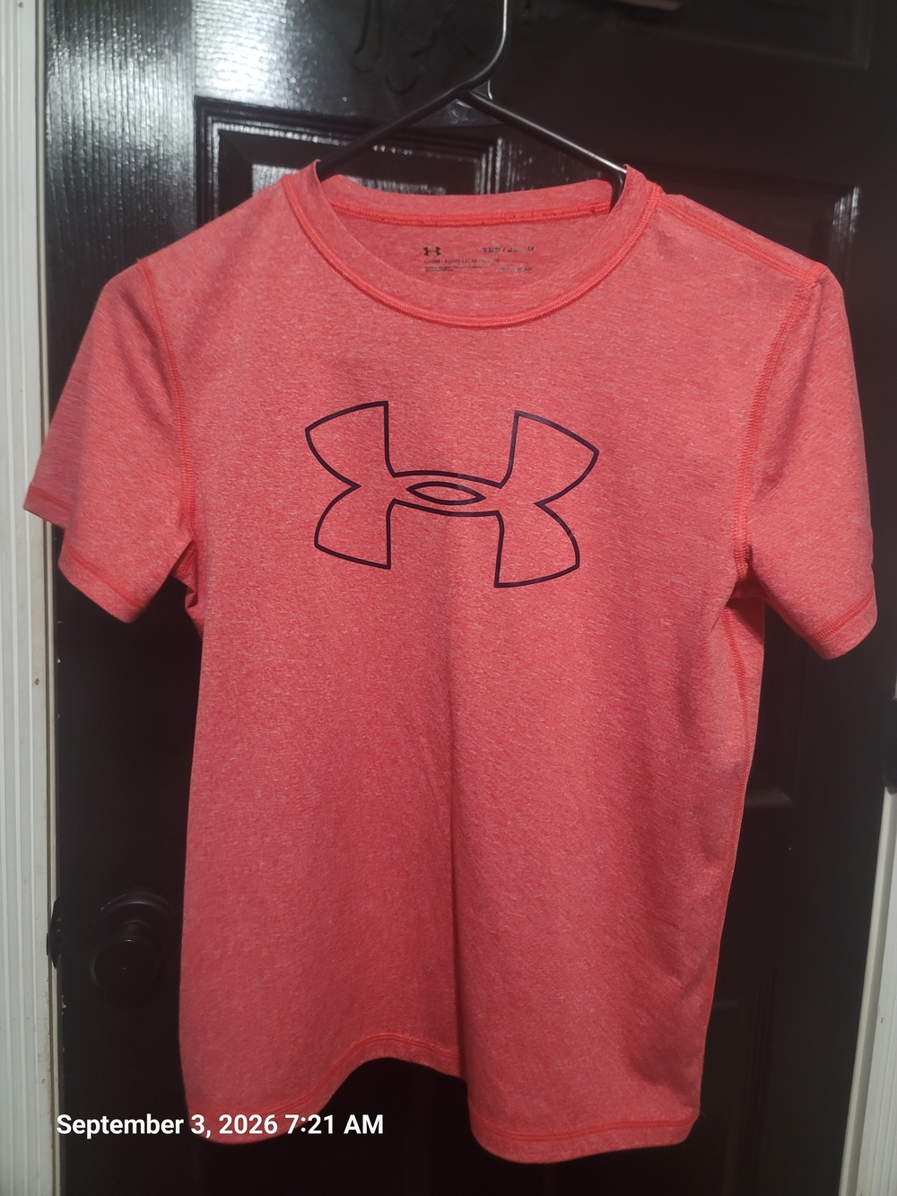 Under Armour Kids Red Heather Short Sleeve Performance Tee